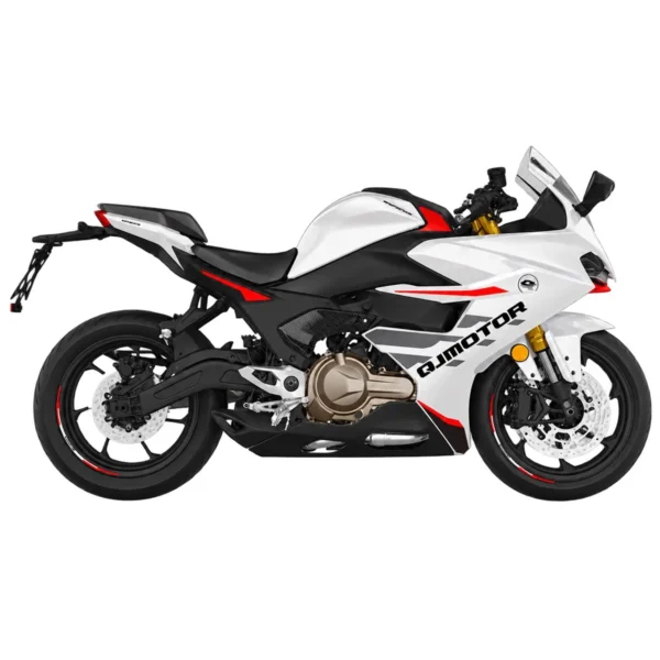 QJMotor SRK 550 RS color blanco, vista lateral